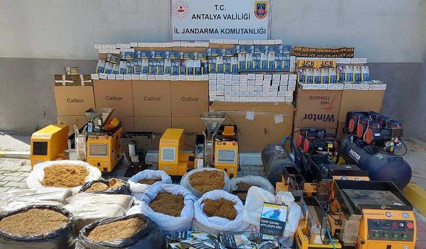 Alanya’da jandarmadan kaçak tütün operasyonu
