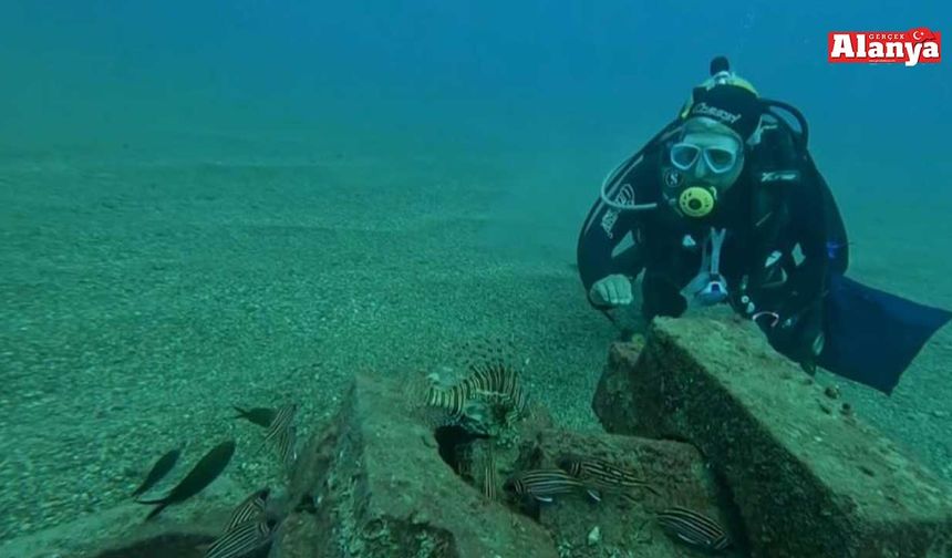 Denizin altında taşlardan balıklara yuva yaptı