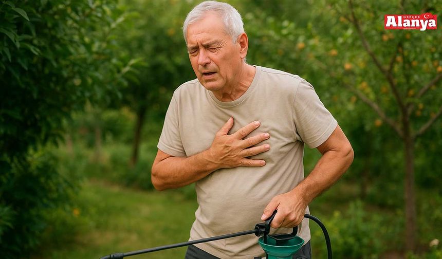 Alanya’da bahçesinde ilaçlama yaparken zehirlendi