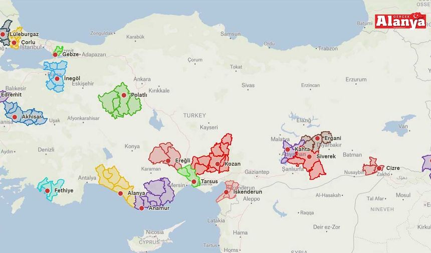 Alanya'da sınırlar çizildi; Plaka kodu da belli