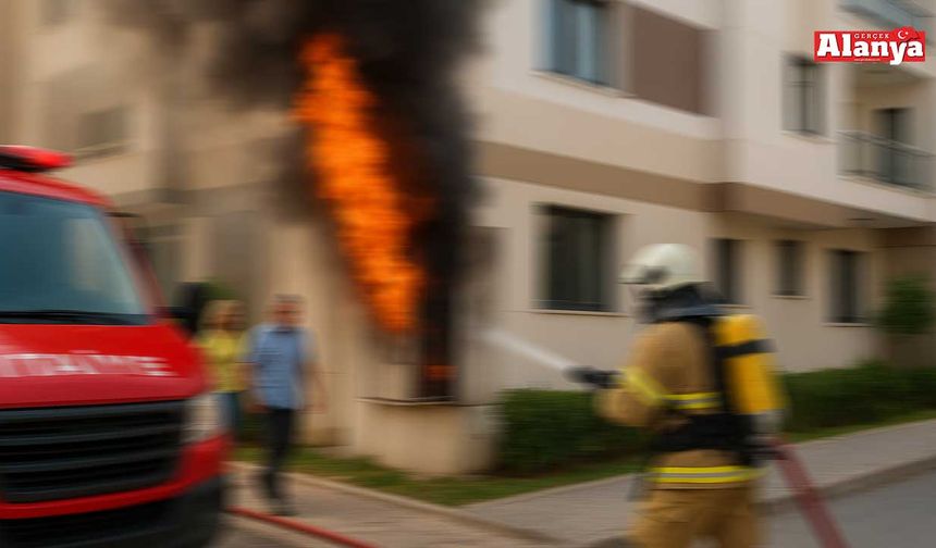 Alanya’da sitede çıkan yangında 6 kişi hastanelik oldu