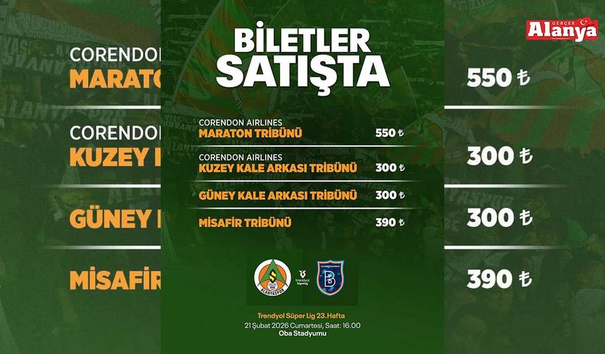 Alanyaspor maç biletleri satışa çıktı