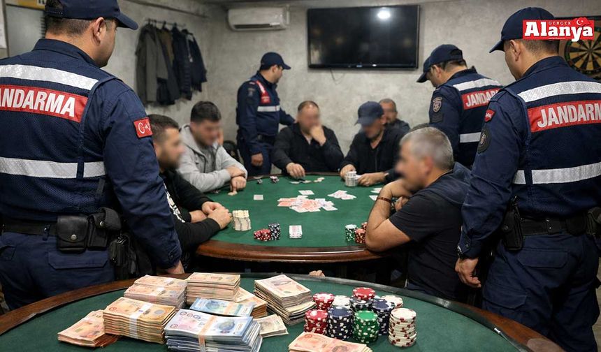 Alanya’da kumar oynayan kişileri jandarma affetmedi