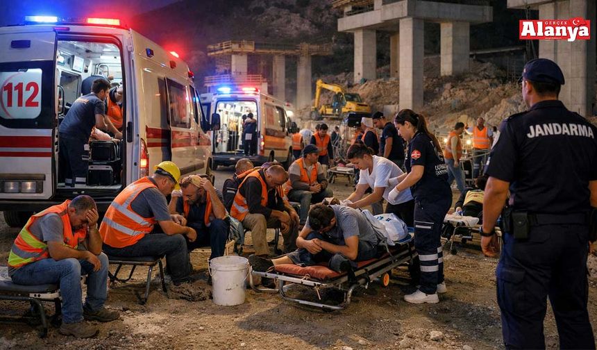 Alanya’da otoyol şantiyesindeki 30 işçi zehirlendi