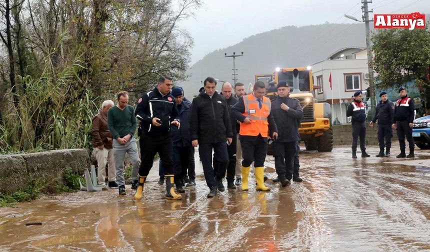 Kaymakam Öztürk yağıştan etkilenen bölgeleri inceledi