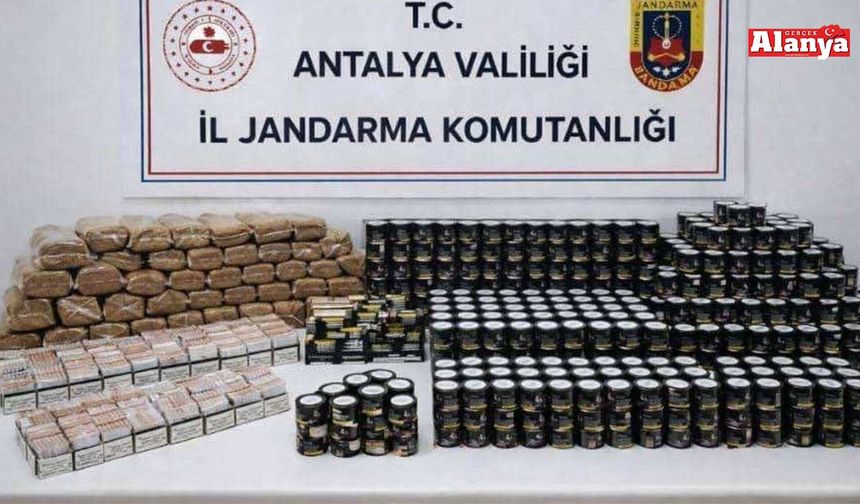 Alanya'da jandarmadan kaçak tütün operasyonu