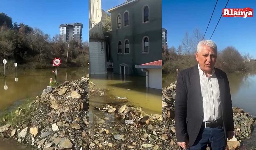 Alanya'daki o cami sular altında kaldı