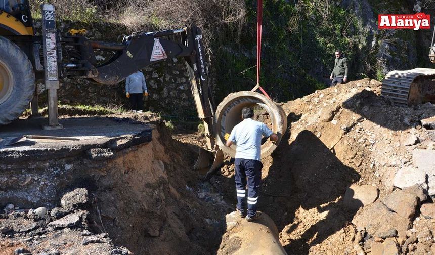 Büyükşehir’den Alanya’da yol yapım çalışması