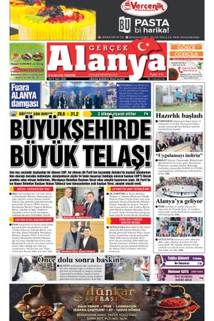Gerçek Alanya Gazetesi - 07.12.2023 Manşeti