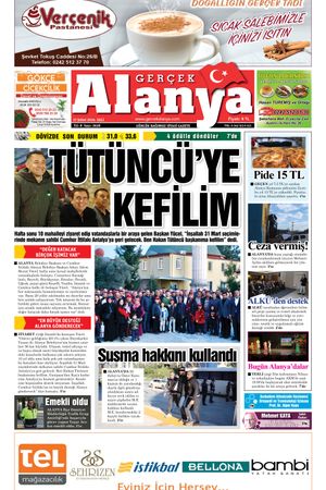 Gerçek Alanya Gazetesi - 27.02.2024 Manşeti