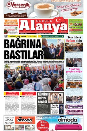 Gerçek Alanya Gazetesi - 29.02.2024 Manşeti