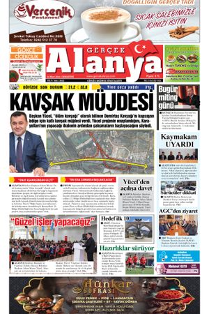 Gerçek Alanya Gazetesi - 02.03.2024 Manşeti
