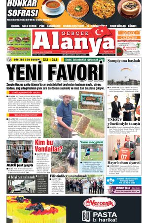 27.04.2024 Gerçek Alanya Gazetesi Manşeti