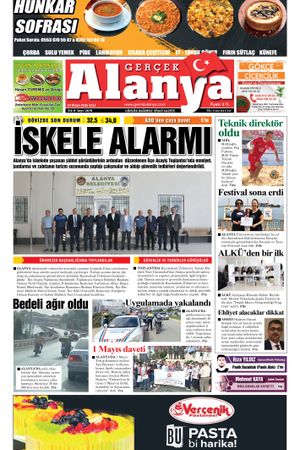 30.04.2024 Gerçek Alanya Gazetesi Manşeti