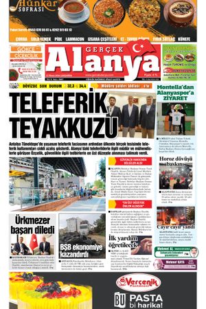 17.04.2024 Gerçek Alanya Gazetesi Manşeti