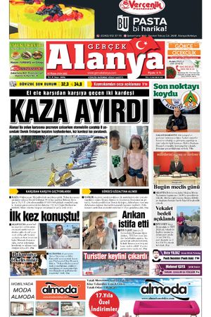 07.05.2024 Gerçek Alanya Gazetesi Manşeti