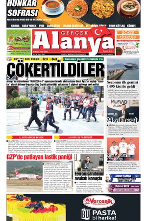10.05.2024 Gerçek Alanya Gazetesi Manşeti