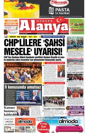 11.05.2024 Gerçek Alanya Gazetesi Manşeti