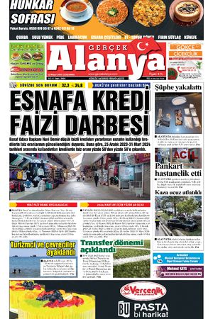 15.05.2024 Gerçek Alanya Gazetesi Manşeti