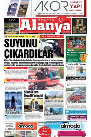 24.08.2024 Gerçek Alanya Gazetesi