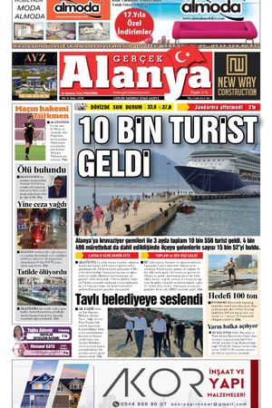 Gerçek Alanya Gazetesi - 29 Ağustos 2024