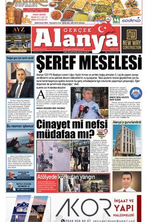 Gerçek Alanya Gazetesi - 13 Eylül 2024