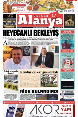 Gerçek Alanya Gazetesi-07 Ekim  2024