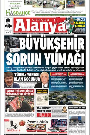 Gerçek Alanya Gazetesi 18 Ağustos 2025