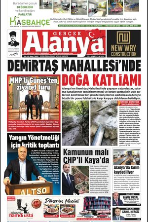 Gerçek Alanya Gazetesi 27 Agustos 2025