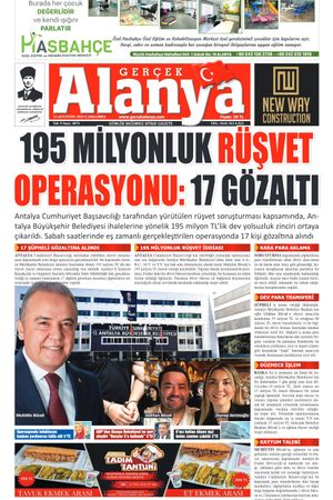 Gerçek Alanya Gazetesi 13 Agustos 2025