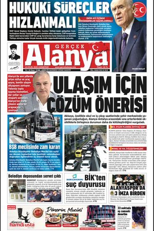 Gerçek Alanya Gazetesi 13 Eylül 2025