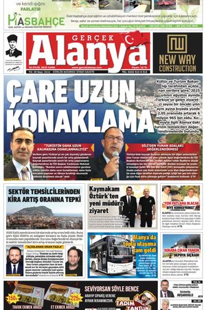 Gerçek Alanya Gazetesi 26 Eylül 2025