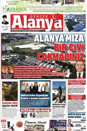 Gerçek Alanya Gazetesi 10 Ekim 2025