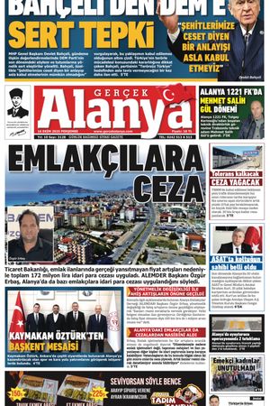Gerçek Alanya Gazetesi 16 Ekim 2025