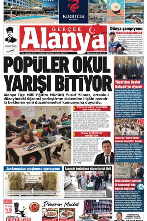 Gerçek Alanya Gazetesi 25 Ekim 2025